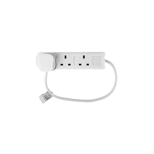 STATUS 3 Way Extension Lead - White - 0.5m [3WS0.5M20]