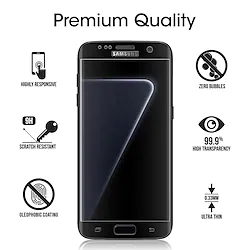 Film Glass Screen Protector for Galaxy S7 Edge Tempered Glass Full Screen Coverage Lightinthebox