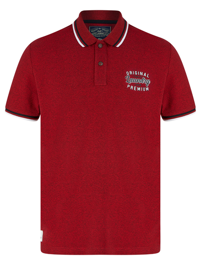 Polo Shirts Masses Cotton Jersey Polo Shirt in Red Grindle - Tokyo Laundry / S - Tokyo Laundry