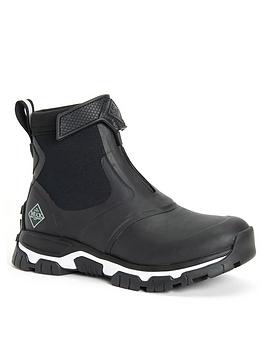 Muck Boots Apex Wellington Boots - Black/White, Black/White, Size 3, Women