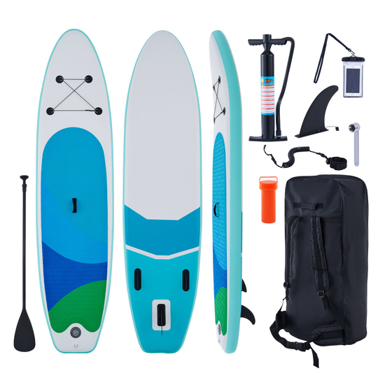 10'6' 3.2m SUP Inflatable Stand Up Paddle Board Surfboard Complete Kit Set
