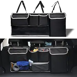 Car Trunk Hanging Organizer Backseat Hanging Bag Car Interior Accessories with 4 Pockets 2 Mesh Pouches Storage for Groceries Will Provides More Storage Trunk Space for SUV Truck Jeep MPVs Lightinthebox