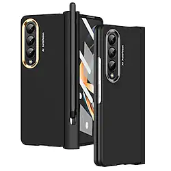 Phone Case For Samsung Galaxy Flip Z Fold 4 Plating Flip Ultra-thin Solid Colored PC Lightinthebox