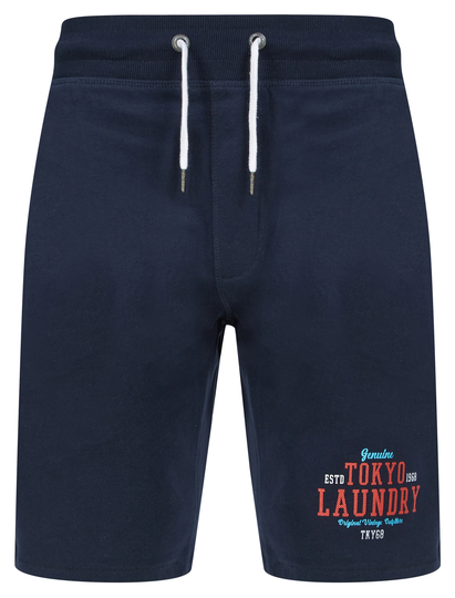 Jogger Shorts Dischord Motif Brushback Fleece Jogger Shorts in Sky Captain Navy - Tokyo Laundry / S - Tokyo Laundry