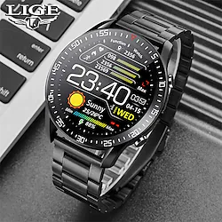 LIGE LG0160 Smart Watch 1.3 inch Smartwatch Fitness Running Watch Bluetooth Pedometer Call Reminder Activity Tracker Compatible with Android iOS Women Men Long Standby Media Control IP68 45mm Watch Lightinthebox