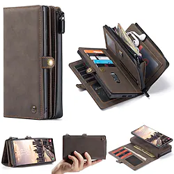 Phone Case For Samsung Galaxy Wallet Card S22 Ultra Plus S21 FE S20 A72 A52 Note 10 Plus A71 A51 Detachable Full Body Protective Kickstand Retro PU Leather Lightinthebox