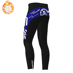21Grams Men's Cycling Tights Bike Pants Tights Winter Mountain Bike MTB Road Bike Cycling Sports Graphic Thermal Warm Fleece Lining 3D Pad Warm Green Yellow Fleece Clothing Apparel Bike Wear Lightinthebox