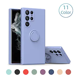 Phone Case For Samsung Galaxy Back Cover A73 A53 A33 S22 Ultra Plus S21 FE S20 Note 20 Ultra Ring Holder Shockproof Solid Colored TPU Lightinthebox