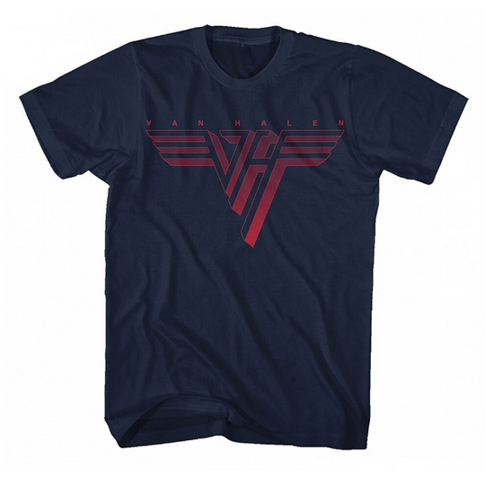 (XX-Large) Van Halen 'Classic Logo' (Navy) T-Shirt