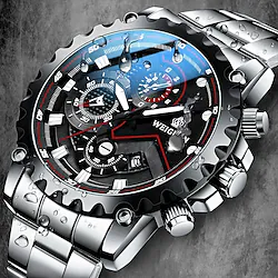 WEIGUAN Quartz Watch for Men Analog Quartz Oversize Minimalist Casual Calendar Noctilucent Alloy Stainless Steel Creative Lightinthebox