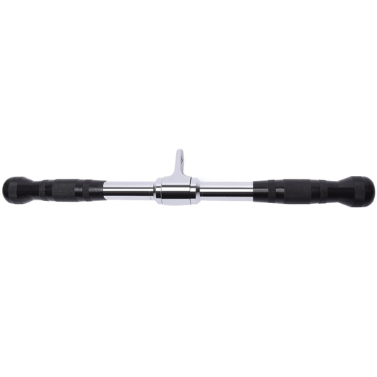 Gym Master Revolving Straight Bar Cable Attachment Textured Grip Curl Multi Gym
