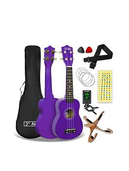 3Rd Avenue Soprano Ukulele Pack - Purple