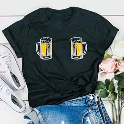 Inspired by Oktoberfest Beer Craft Cosplay Costume T-shirt Anime Classic Street Style T-shirt For Men's Women's Unisex Adults' Hot Stamping 100% Polyester Lightinthebox