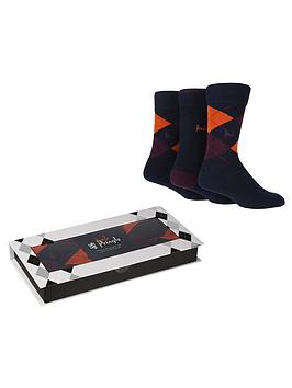 PRINGLE 3 Pack Gift Box Socks - Multi, Navy, Men