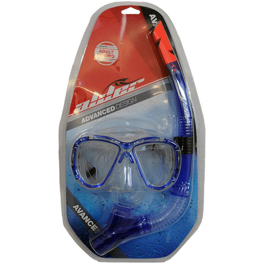 Ocean Blue Advance Adult Combo Snorkel and Mask Blue O/S (one size)