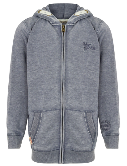 Hoodies / Sweatshirts Boys K-Holden Burnout Zip Through Hoodie In Vintage Indigo - Kids / 5-6 Years - Tokyo Laundry