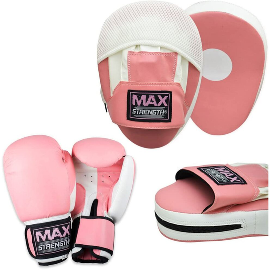 (12oz) Focus pads Set with BOXING GLOVES | CURVED Jabs