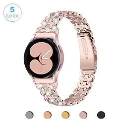 1 pcs Smart Watch Band for Samsung Galaxy Watch 4 Classic 42/46mm Watch 4 40/44mm Watch 3 41mm Watch 42mm 20mm Alloy Smartwatch Strap Adjustable Rugged Shockproof Metal Band Replacement Wristband Lightinthebox