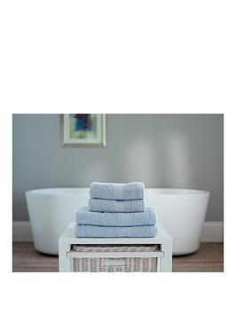 Essentials Collection 4-Piece 100% Cotton 450 Gsm Quick Dry Towel Bale - Blue