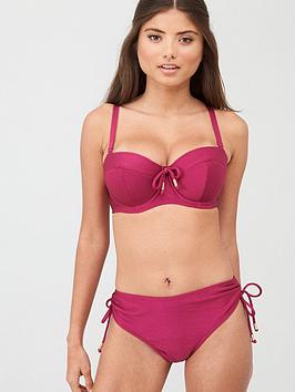 Pour Moi Coco Beach Strapless Lightly Padded Bikini Top - Pink, Pink, Size 32D, Women