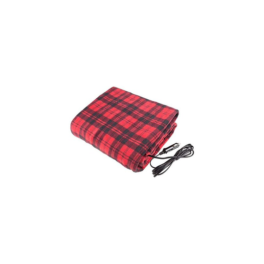 NEW LARGE 12V HEATED CAR VAN TRAVEL ELECTRIC BLANKET WARM FLEECE CUDDLE RUG MOTORHOME CARAVAN CAMPERVAN