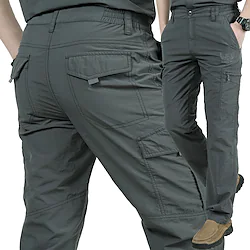Men's Cargo Pants Tactical Pants Trousers Tactical Work Pants Multi Pocket 6 Pocket Plain Quick Dry Outdoor Full Length Daily Hiking Casual Tactical Black Army Green Micro-elastic Lightinthebox