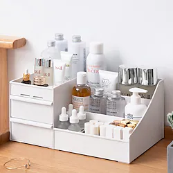 Drawer Makeup Storage Box Cosmetic Storage Box Desktop Dresser Organizer Container Jewelry Lipstick Cosmetics Storage Rack Large Capacity Lightinthebox