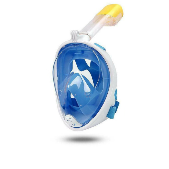 (Blue, L/XL) Full Face Snorkel Mask | Shallow Water Snorkel