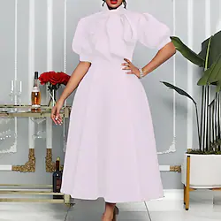 Audrey Hepburn 1950s Dress Masquerade Flare Dress Women's Costume Vintage Cosplay Party / Evening Above Knee Midi Plus Size Dress Masquerade Lightinthebox