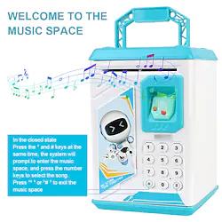 ATM Piggy Bank for Boys Girls, Mini ATM Coin Bank Money Saving Box with Password, Kids Safe Money Jar for Adults with Auto Grab Bill Slot, Great Gift Toy Bank for Kids Lightinthebox