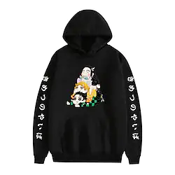 Inspired by Demon Slayer Agatsuma Zenitsu Hashibira Inosuke Kamado Tanjirou Hoodie Cartoon Manga Anime Front Pocket Graphic Hoodie For Men's Women's Unisex Adults' Hot Stamping 100% Polyester Casual Lightinthebox