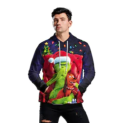 Grinch Ugly Christmas Sweater / Sweatshirt Hoodie Men's Women's Couple's Special Christmas Christmas Carnival Masquerade Adults' Party Christmas Vacation Polyester Top Lightinthebox