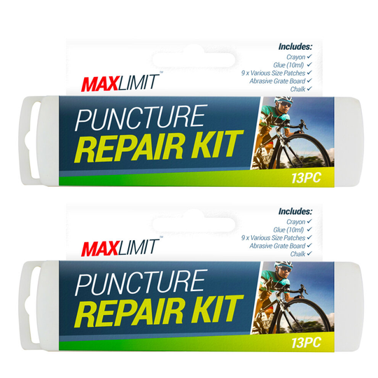 (2pk) 13 Piece Puncture Repair Kit Bike Cycle
