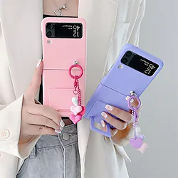 Phone Case For Samsung Galaxy Flip Z Flip 4 Z Flip 3 Full Body Protective Dustproof Four Corners Drop Resistance Solid Colored TPU PC Lightinthebox