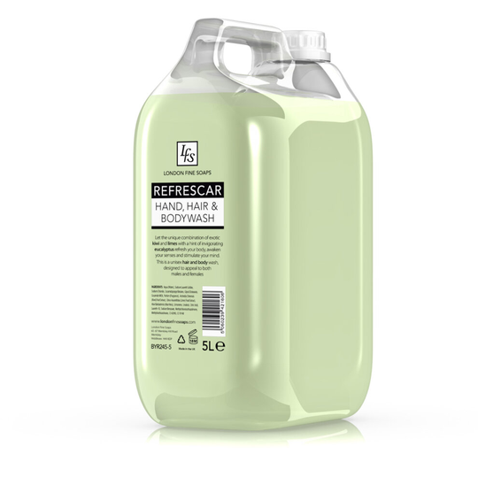 London Fine Soaps Refrescar Hand, Hair & Body Wash ~ 2 x 5 Litres