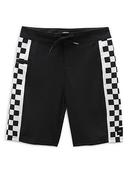 Vans Boys Sidelines Boardshort - Black Check