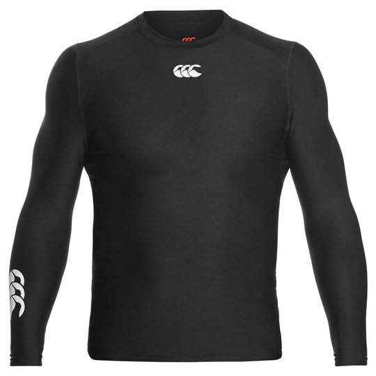 (L, Black) Canterbury Mens 2021 Thermoreg Quick Dry Long Sleeve T-Shirt Baselayer