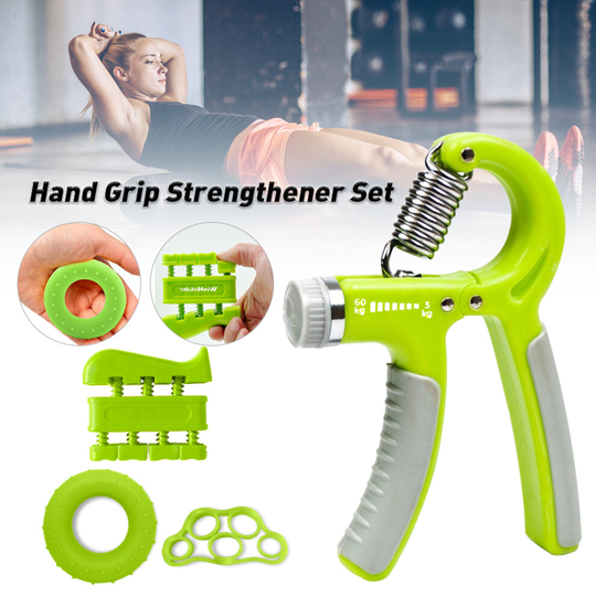 4PCS Adjustable Hand Grip Finger Strengthener Wrist Forearm Trainer