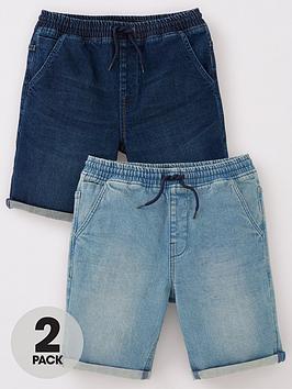 V By Very Boys Denim Pull On Jogger Short (2 Pack) - Multi