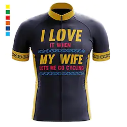21Grams Men's Cycling Jersey Bike Shirt with 3 Rear Pockets Short Sleeve Funny Bike Jersey Top Mountain Bike MTB Road Bike Cycling Reflective Strips Moisture Wicking Blue Yellow Summer Lightinthebox