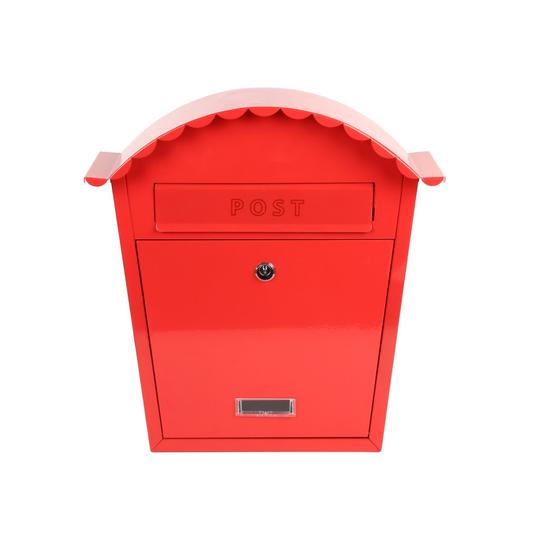 (Red) EMtronics Stainless Steel Wall Mountable Post Box