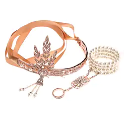 The Great Gatsby Charleston Vintage Art Deco / Retro Roaring 20s 1920s Roaring Twenties Flapper Headband Women's Adults Costume Head Jewelry Slave Bracelet Vintage Cosplay Party Masquerade Prom 1 Lightinthebox