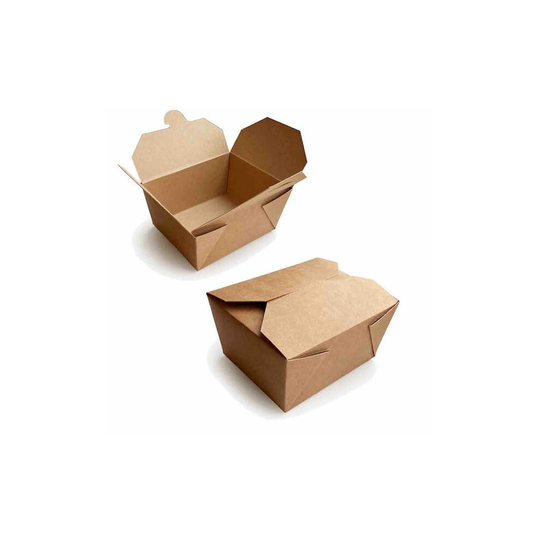 No4 Standard Kraft Compostable Food Boxes / Carton (4x3") x 250