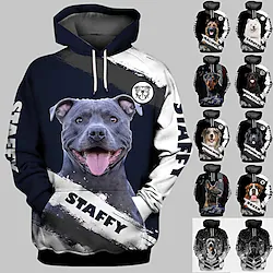Inspired by Animal Dog Hoodie Cartoon Manga Anime Front Pocket Graphic Hoodie For Men's Women's Unisex Adults' 3D Print 100% Polyester Lightinthebox