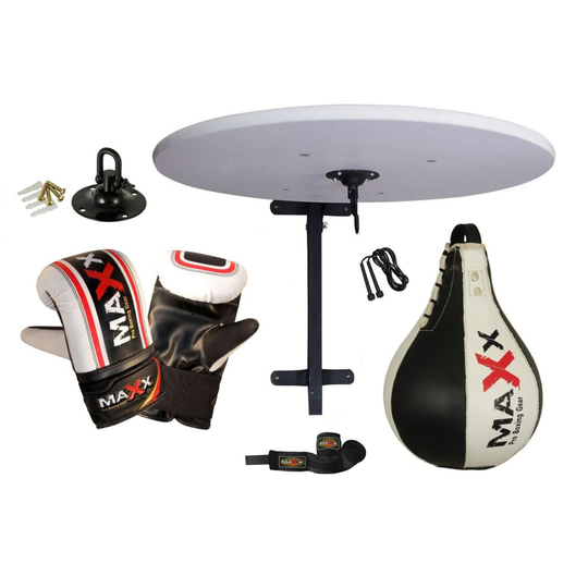 (6 PCS SET) Speedball Platform Frame Adjustable Set Swivel MMA Speed Ball Boxing Pad Gloves Maxx