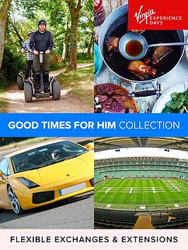 Virgin Experience Days Good Times For Him With A Choice Of Over 160 Experiences And Locations