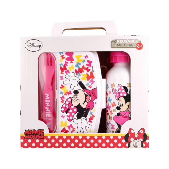 STOR 4 PCS SET (ALUMINIUM BOTTLE 400 ML & FUNNY SANDWICH BOX)