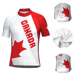 21Grams Men's Cycling Jersey Short Sleeve Bike Top with 3 Rear Pockets Mountain Bike MTB Road Bike Cycling Breathable Quick Dry Moisture Wicking Reflective Strips White Sky Blue Red Canada Polyester Lightinthebox