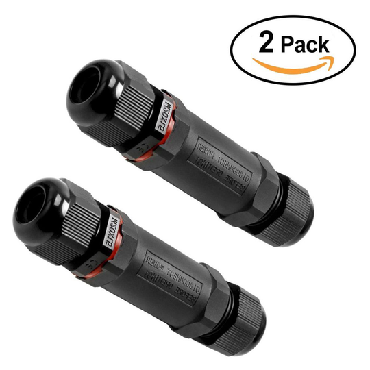Junction Box Cable Connector, Invool Waterproof Sleeve Coupler Outdoor 2-Pole Cable Connector (2-Pack)