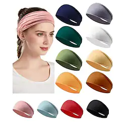 Women's Headband Sports Sweat-wicking Yoga Fitness Gym Workout Stretchy Breathable Quick Dry Portable Durable Chinlon Spandex Lycra Lightinthebox